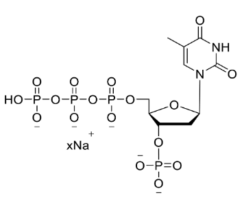 Structure of 3'-P-dTTP 100mM Sodium Solution CAS dNTP019